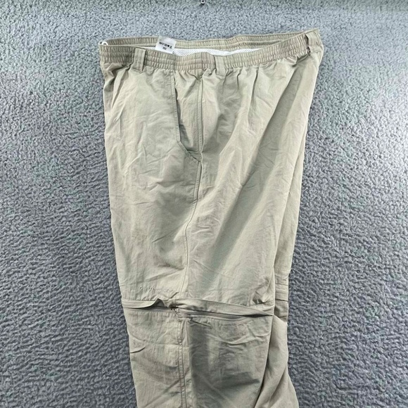 Columbia PFG Pants Mens Large Tan Convertible Outdoors Fishing Hiking Lined - Picture 3 of 14